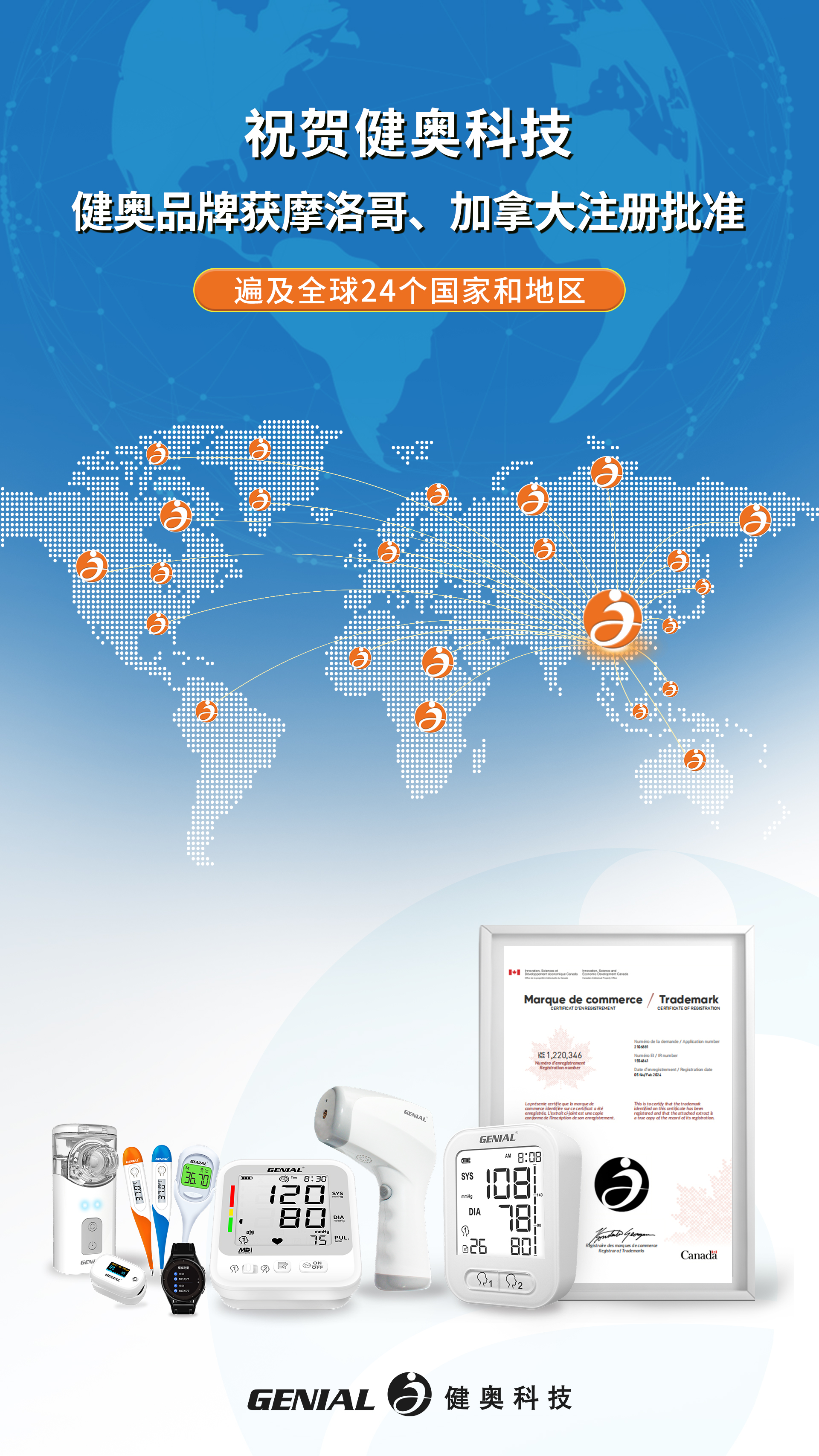 祝賀健奧科技健奧品牌獲摩洛哥、加拿大注冊批準(1)(3)